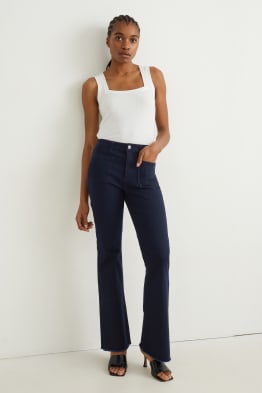 Pantalons de tela - high waist - flared