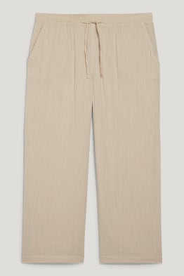 Cloth trousers - mid-rise waist