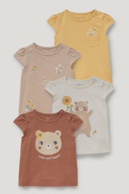 Multipack 4er - Baby-Kurzarmshirt