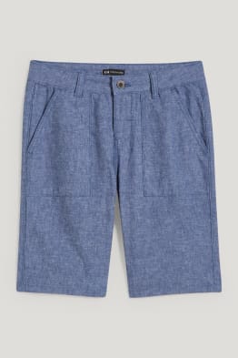 Bermuda shorts - linen blend