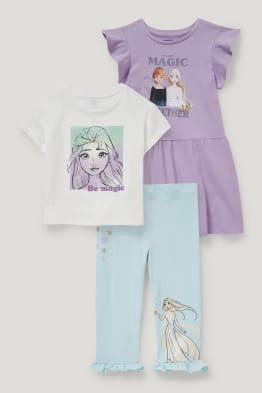 Die Eiskönigin - Set - Kleid, Kurzarmshirt und Leggings