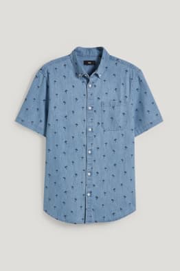 Chemise en jean - regular fit - col button-down