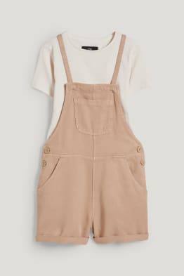 Set - T-shirt en tuinbroek - 2-delig