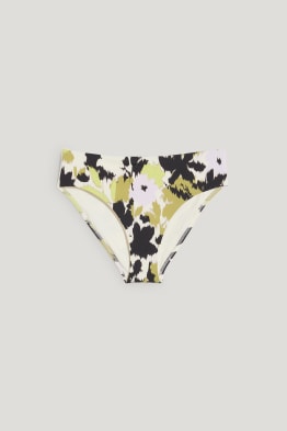 Bikini-Hose - Mid Waist - gemustert