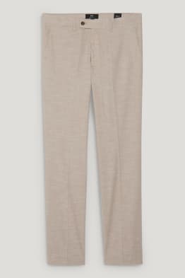 Baukasten-Hose - Regular Fit - Flex - Baumwoll-Leinen-Mix