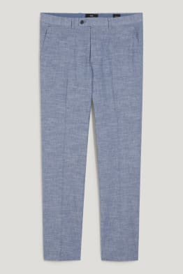 Pantalon de costume - regular fit - Flex  - mélange de lin et de coton