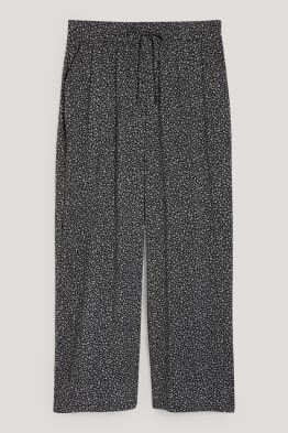 CLOCKHOUSE - pantalón de tela - high waist - wide leg - estampado
