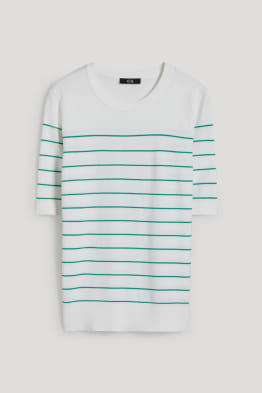 Maglione - a maniche corte - a righe