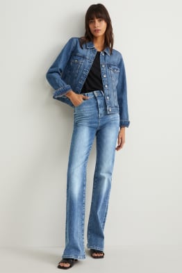 Flared jeans - wysoki stan - dżinsy modelujące - Flex - LYCRA®
