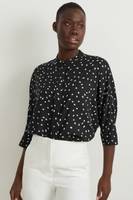 Basic-Bluse - gemustert