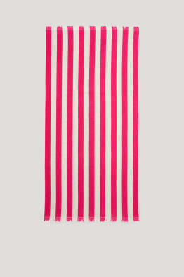 Terry cloth towel - striped - 160 x 80 cm