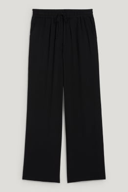 Cloth trousers - mid-rise waist - palazzo