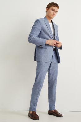Oblekové kalhoty - regular fit - Flex - Směs bavlny a lnu