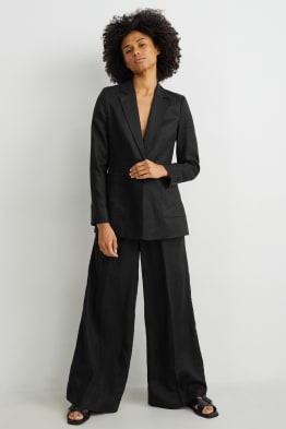 Pantalon de lin - high waist - wide leg