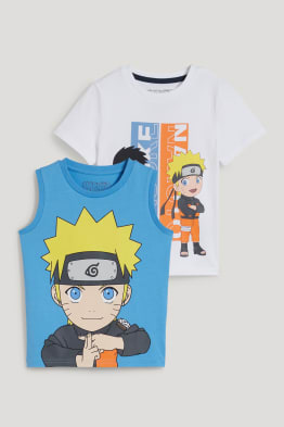 Pack de 2 - Naruto - camiseta sin mangas y camiseta de manga corta