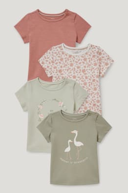 Pack de 4 - camisetas de manga corta para bebé
