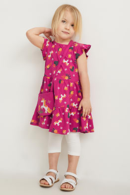 Eenhoorn - set - jurk, legging en tasje - 3-delig