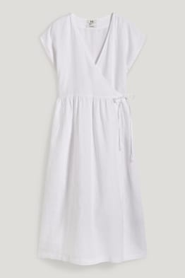Vestit encreuat de lli