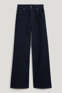 Wide leg jeans - wysoki stan