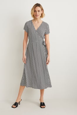 Robe portefeuille - à motif