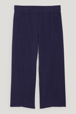 Pantalons culotte - high waist - wide leg - mescla de lli