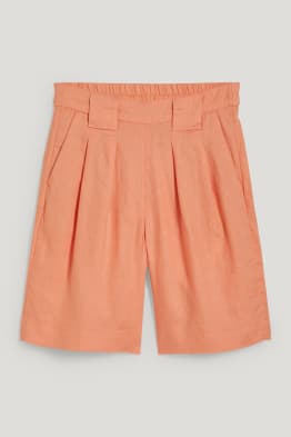 Leinenshorts - High Waist