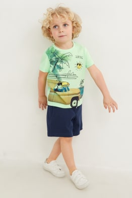 Set - Kurzarmshirt und Sweatshorts - 2 teilig