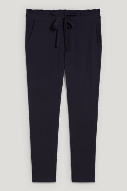 Pantaloni di stoffa - vita alta - tapered fit