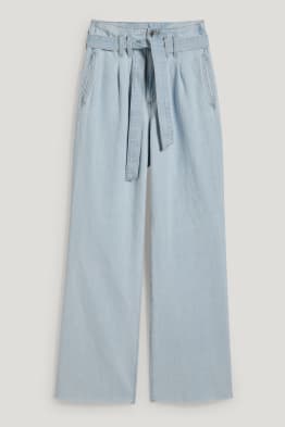 Loose fit jeans - wysoki stan
