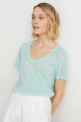 Leinen-T-Shirt
