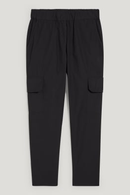 Pantalon cargo - mid waist - tapered fit