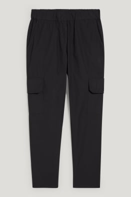 Pantalons cargo - mid waist - tapered fit