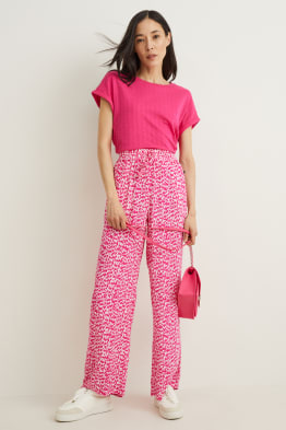 Pantalons - mid waist - Palazzo - estampat