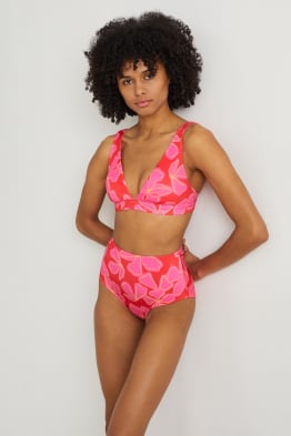 Slip bikini - vita alta - LYCRA® XTRA LIFE™ - a fiori