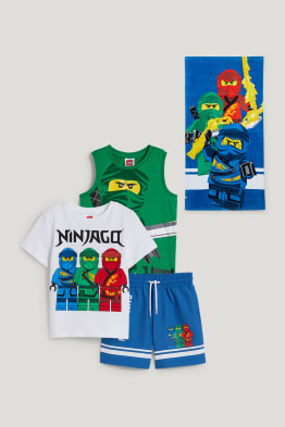 Lego Ninjago - conjunto - camiseta, camiseta sin mangas, bañador y toalla