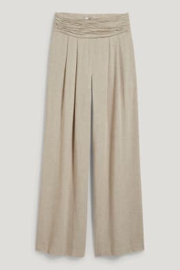 Pantalon de toile - super high waist - wide leg