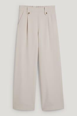 Pantaloni de stofă - talie înaltă - wide leg