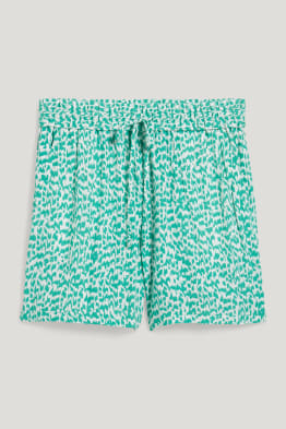 Basic-Shorts - Mid Waist - gemustert