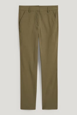Plátěné kalhoty - mid waist - slim fit