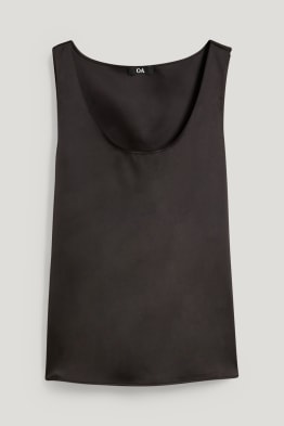 Top bluzkowy z satyny basic