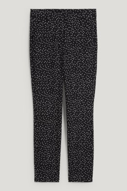 Pantalon - mid waist - slim fit - Flex - à pois