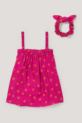 Set - Top und Scrunchie - 2 teilig - gemustert