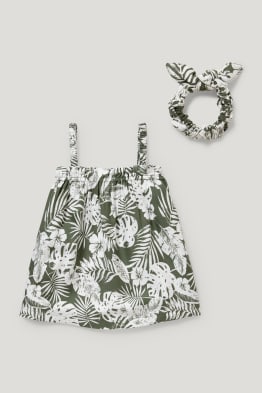 Ensemble - caraco et chouchou - 2 pièces - à motifs