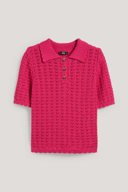 Strick-Poloshirt