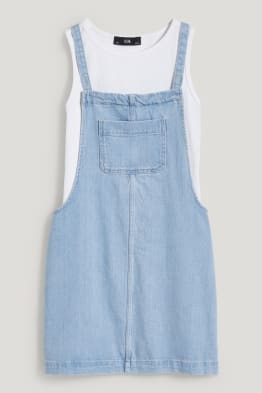Set - top en denim overgooier - 2 delig