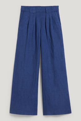 Leinenhose - High Waist - Wide Leg