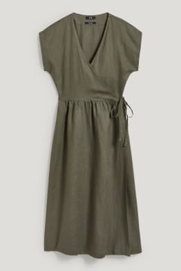 Robe croisée en lin