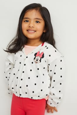 Minnie - giacca felpata con cappuccio - a pois