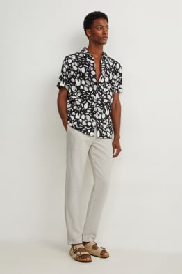 Chino - tapered fit - linnenmix