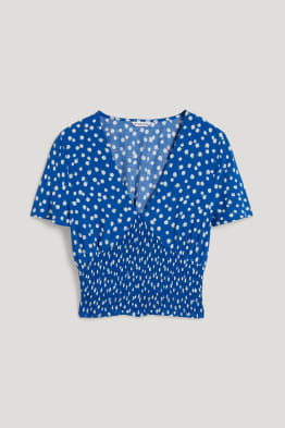 CLOCKHOUSE - Crop Bluse - geblümt